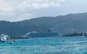 Cruise ship docked at the port of Montego Bay, Jamaica