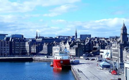 Cruise ship in the port of Aberdeen