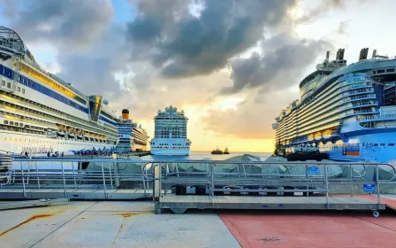 Cruise ships docked at the port of Philipsburg, St. Maarten