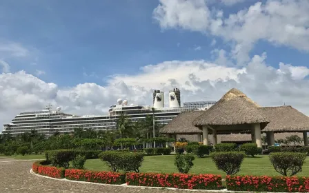 Cruise ship docked at the port of Puerto Chiapas, Mexico