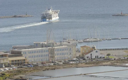 cruise ship at San Pietro Island