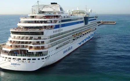 AIDA Bella cruise ship sailing from home port