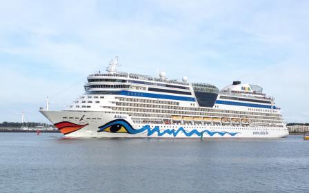 AIDA Diva cruise ship sailing from home port