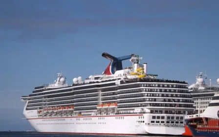 Carnival Spirit cruise ship sailing from home port