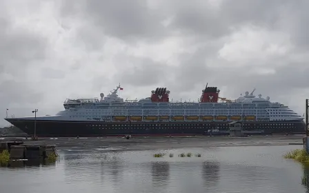 Disney Wonder cruise ship sailing to homeport