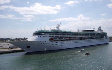 Royal Caribbean Enchantment of the Seas cruise ship sailing from home port