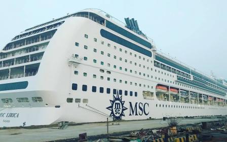 MSC Cruises Lirica cruise ship sailing to homeport