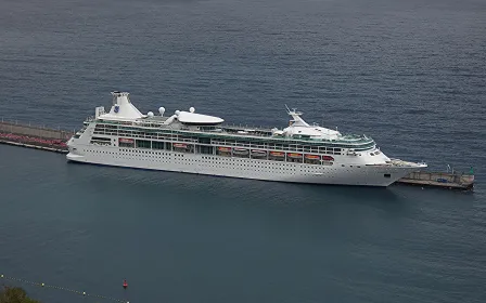 Rhapsody Of The Seas cruise ship sailing to homeport