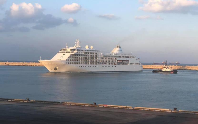 Cruise ship docked at the port of Ashdod, Israel