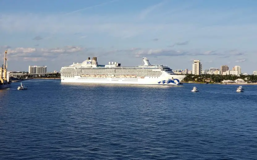 Princess cruise ship docked at the port of Fort Lauderdale, Florida