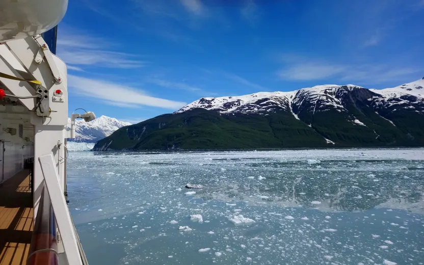 Princess cruise ship at Hubbard Glacier, Alaska