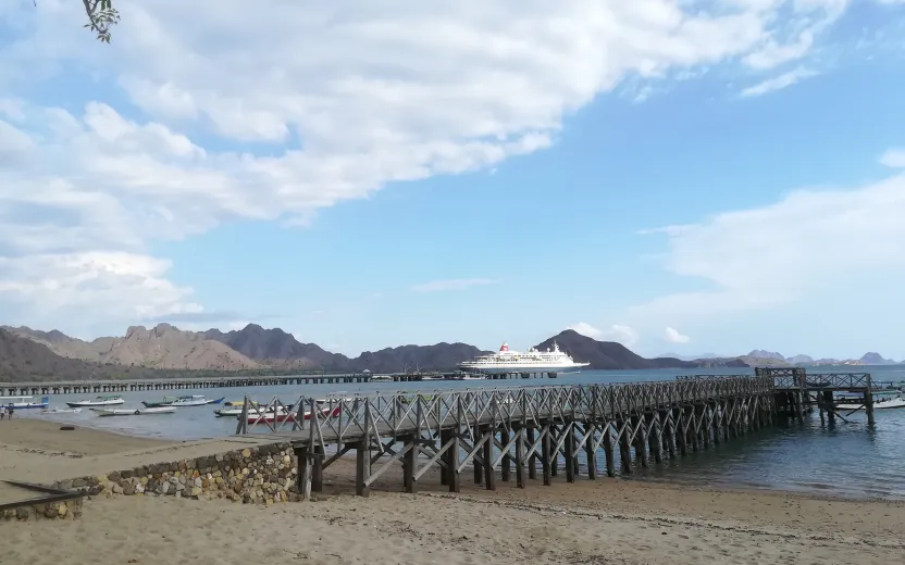 cruise ship at Komodo Island, Indonesia