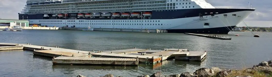 Cruise ship docked at the port of Charlottetown, Prince Edward Island