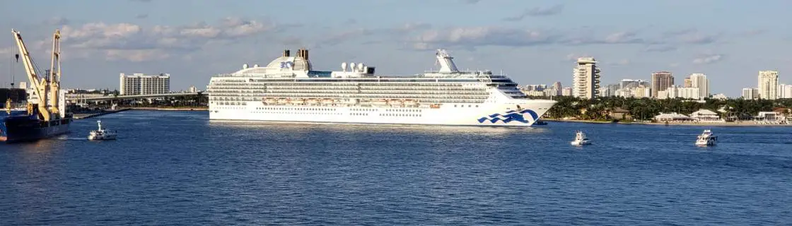 Princess cruise ship docked at the port of Fort Lauderdale, Florida