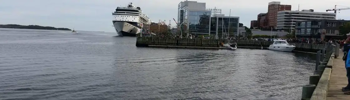 Cruise ship docked at the port of Halifax, Nova Scotia