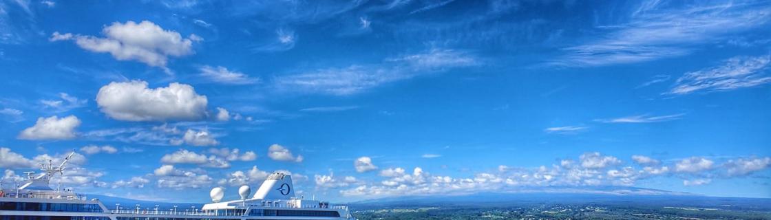 cruise ship docked at the port of Hilo, Hawaii