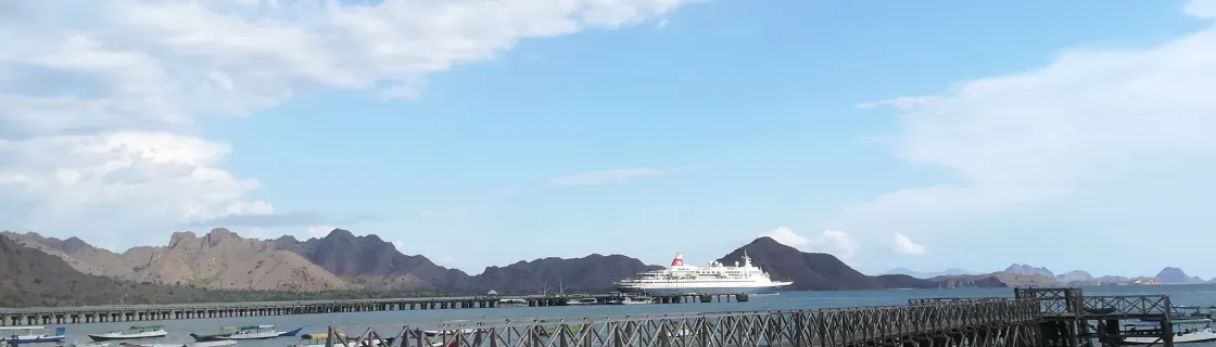 cruise ship at Komodo Island, Indonesia