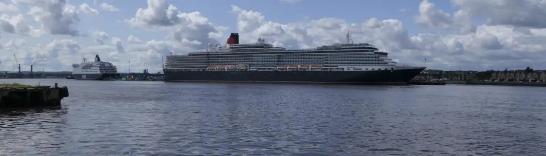 cruise ship docked at the port of Newcastle, England Port Tyne