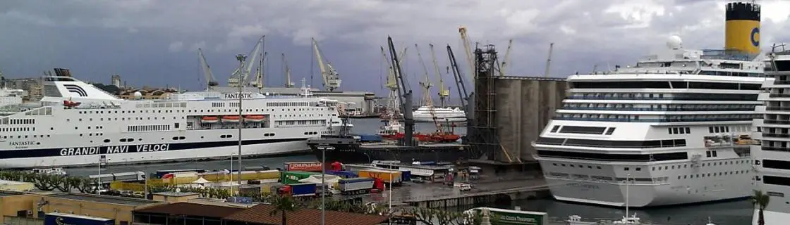 Costa cruise ship docked at the port of Palermo, Sicily