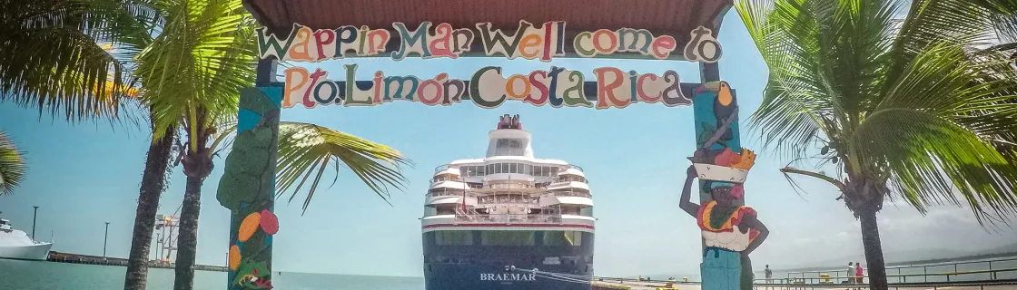 cruise ship docked at the port of Puerto Limon, Costa Rica