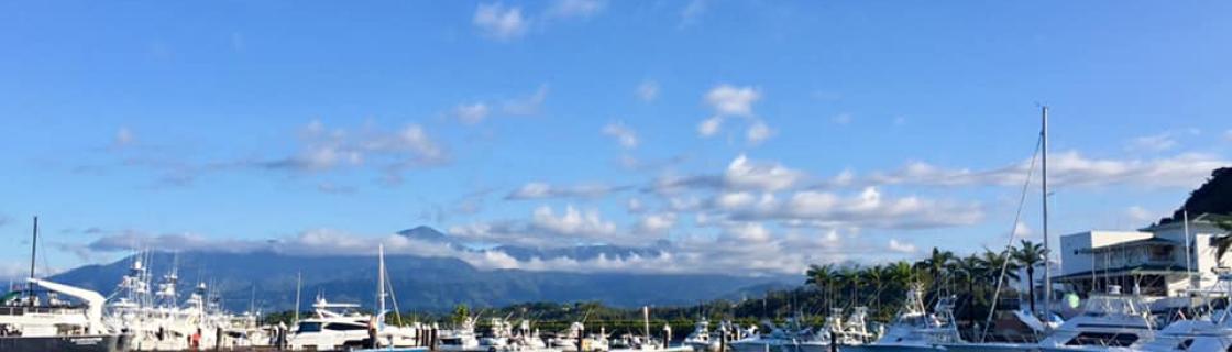 cruise ship docked at the port of Quepos, Costa Rica