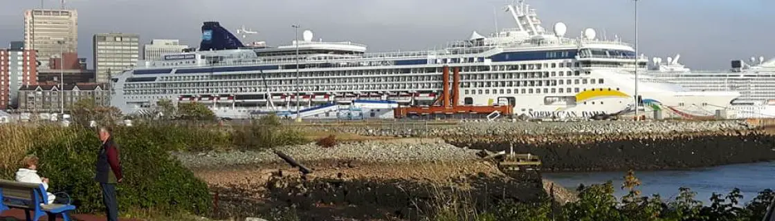 Cruise ship docked at the port of Saint John, New Brunswick