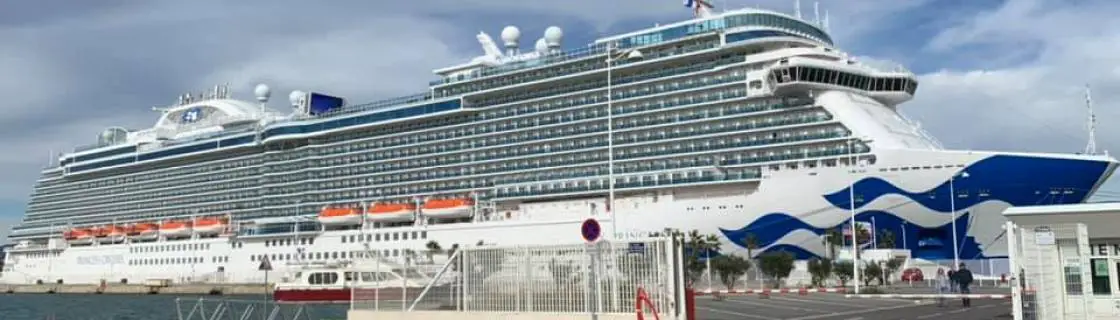 Princess cruise ship docked at the port of Toulon, France