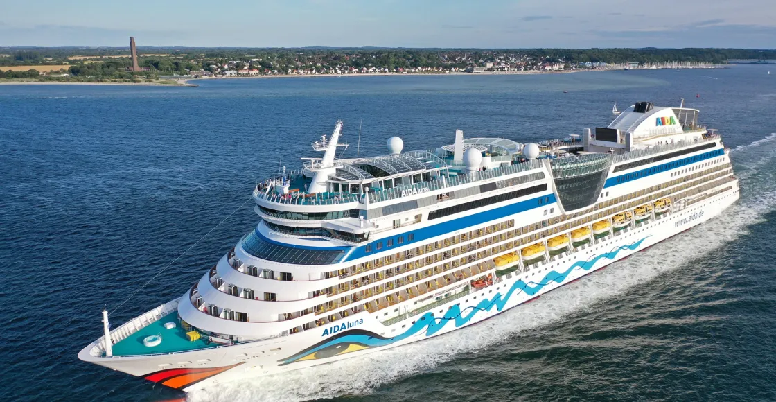 Aida Luna cruise ship sailing from home port