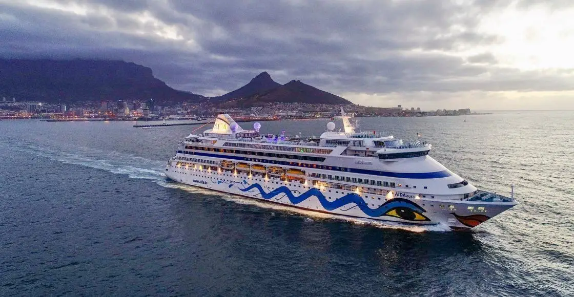 AIDA Aura cruise ship sailing from home port