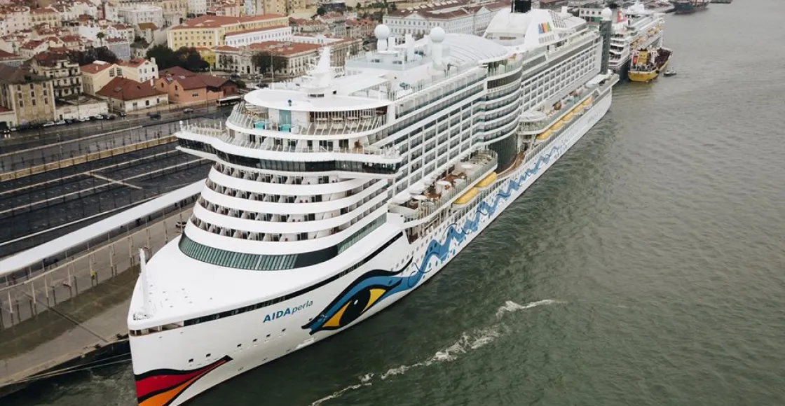 AIDA Perla cruise ship sailing from home port