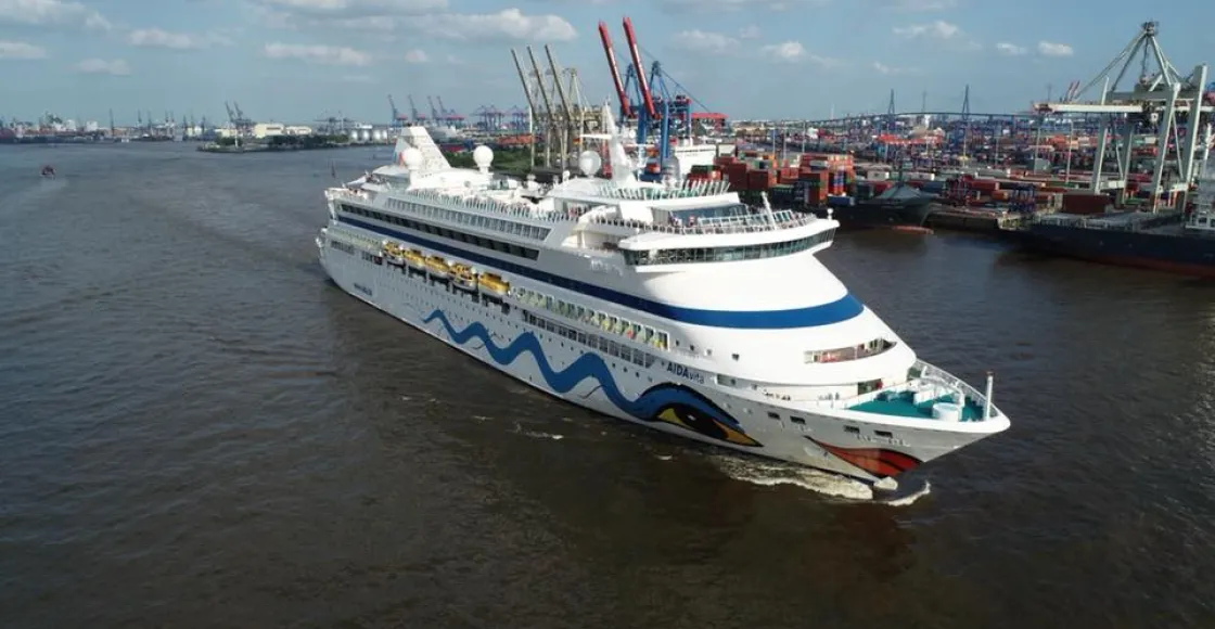 AIDA Vita cruise ship sailing from home port