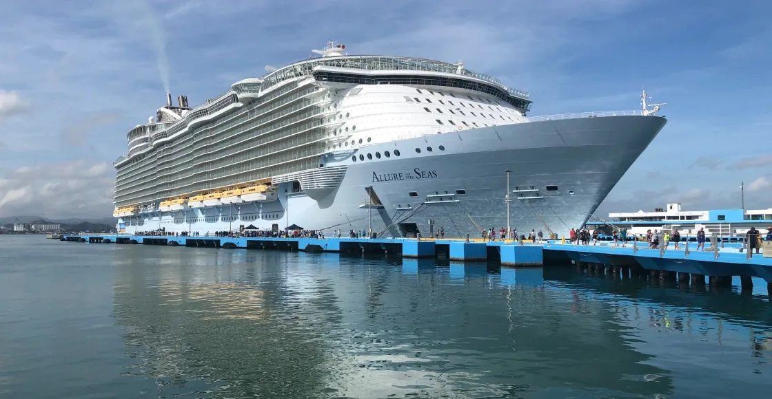 Royal Caribbean Allure of the Seas cruise ship sailing from home port