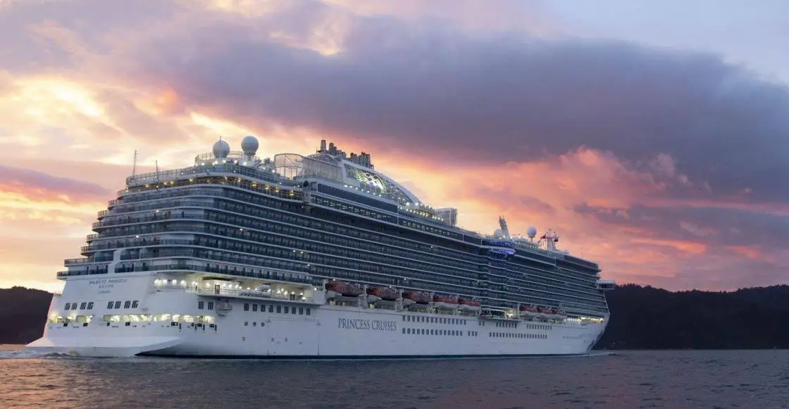 Majestic Princess cruise ship sailing from home port