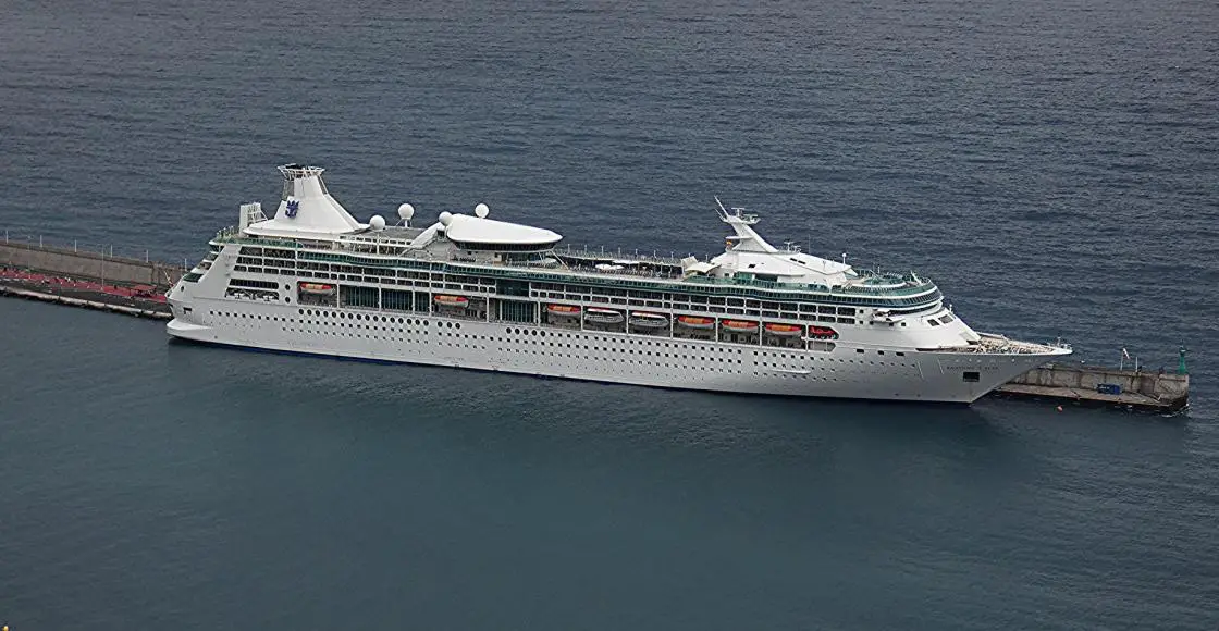 Rhapsody Of The Seas cruise ship sailing to homeport