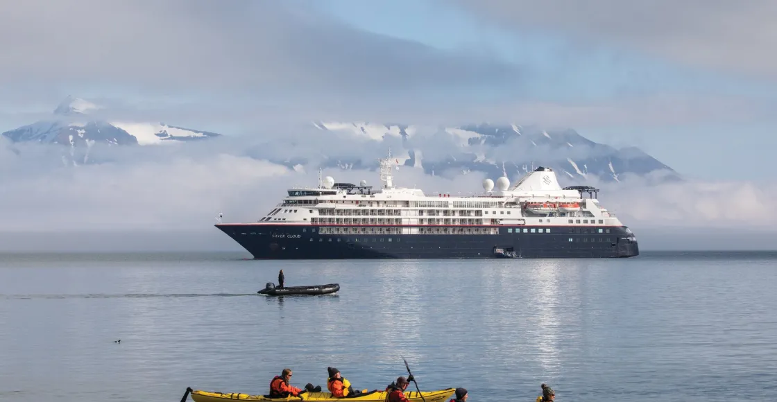 Silversea Cruises Silver Cloud cruise ship sailing from home port