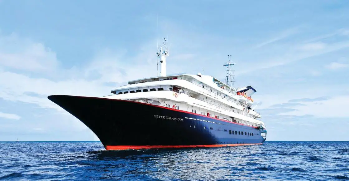 Silversea Cruises Silver Galapagos cruise ship sailing from home port