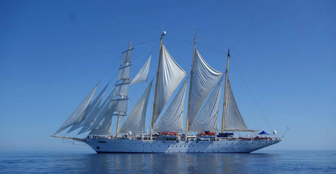 Star Flyer cruise ship sailing to homeport