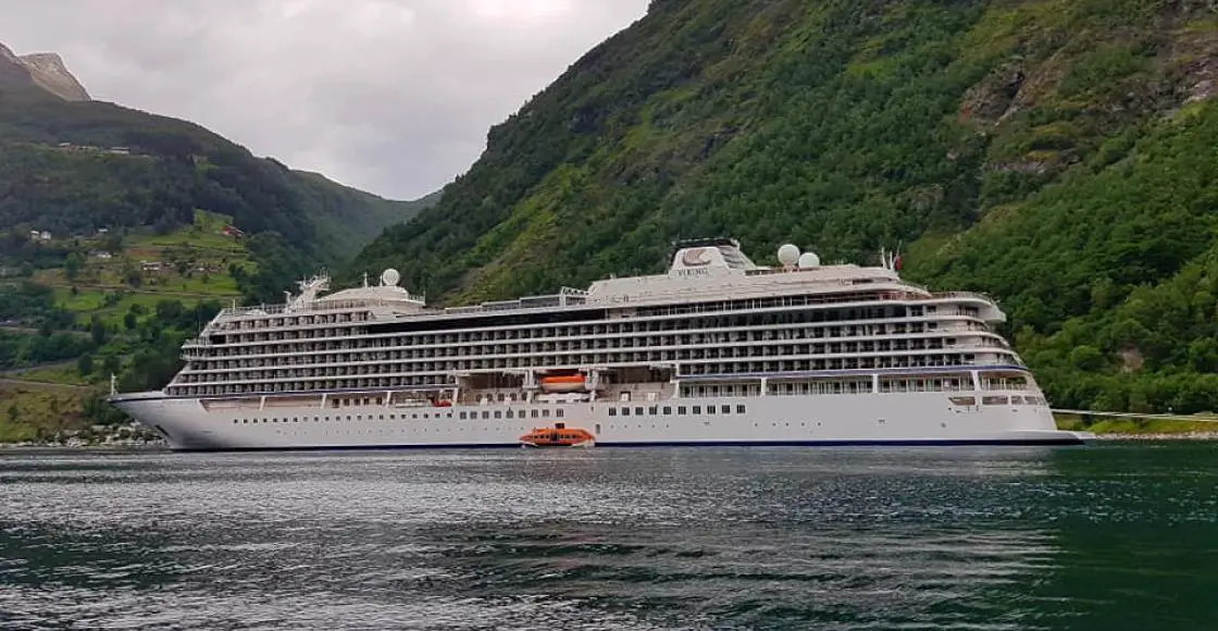 Viking Jupiter cruise ship sailing from home port