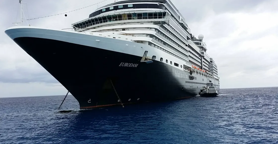 Holland America Line cruise ship ms Eurodam sailing to homeport