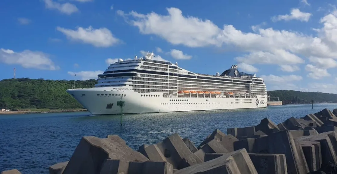 MSC Cruises Orchestra cruise ship sailing to homeport