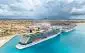 cruise ships docked at port of Oranjestad, Aruba (Aerial View)